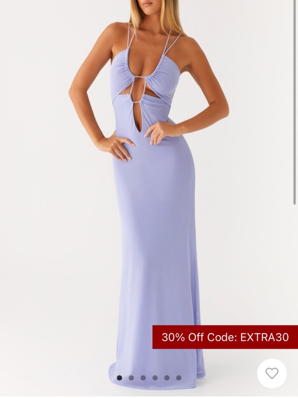 Peppermayo Lilac Backless Maxi Dress